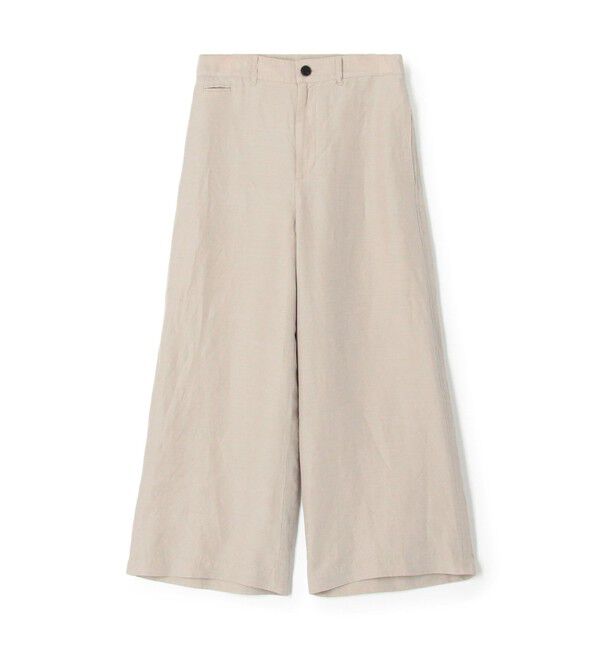 GALERIE VIE「リネンキュプラコンパクト ワイドクロップドパンツ」|その他|41 ライトベージュ
