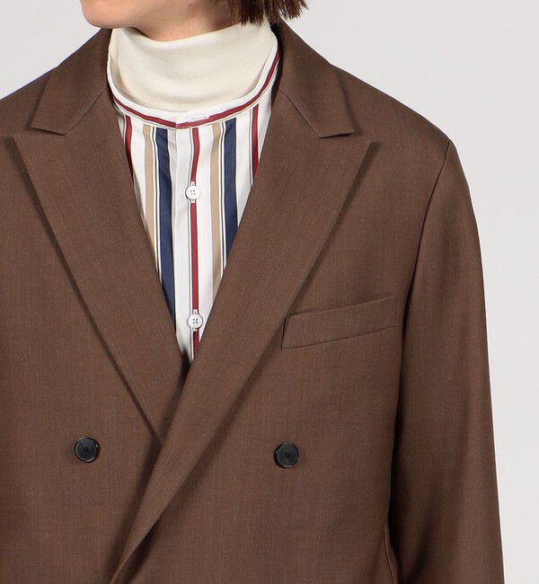 TOMORROWLAND MENS「ウールデニムシャンブレー ダブルブレステッド4Bジャケット」|テーラードジャケット|