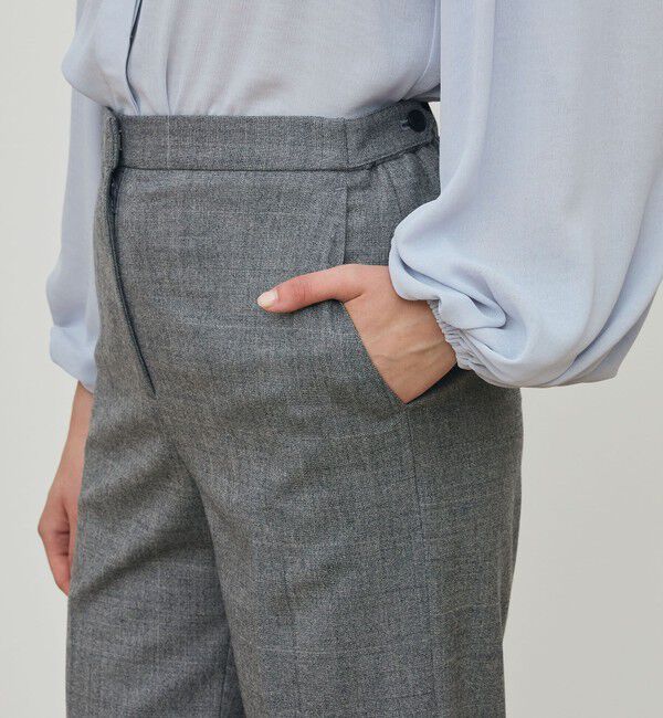 DES PRES「フランネルウールストレッチ セミワイドパンツ」|スラックス|