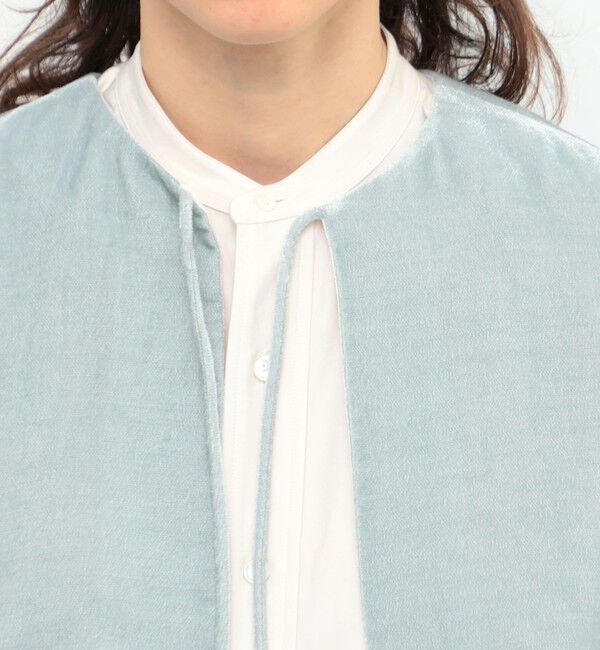 BACCA「レーヨンキュプラ ベルベットボレロカーディガン」|カーディガン|