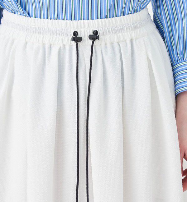 MACPHEE「シアーサッカーギャザーロングスカート」|スカート|