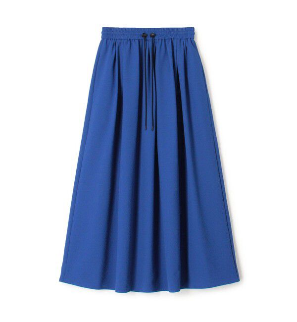 MACPHEE「シアーサッカーギャザーロングスカート」|スカート|67 ダークブルー