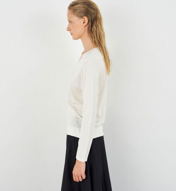 DES PRES「マットシルク Vネックプルオーバー」|ニット・セーター|