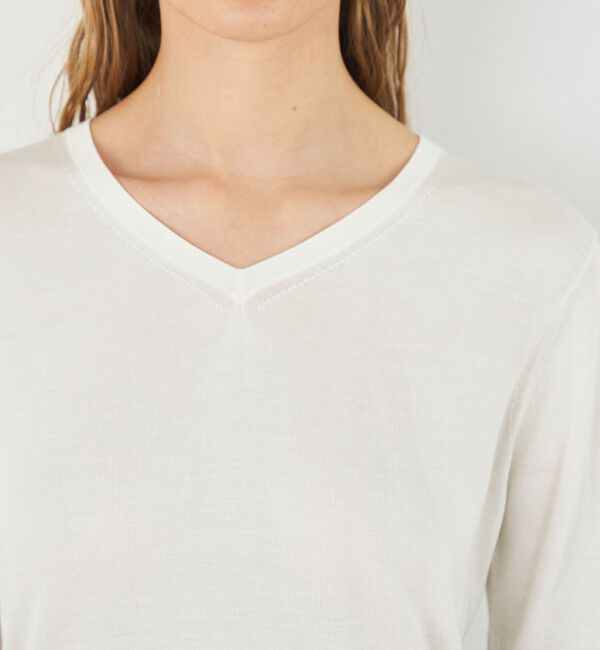 DES PRES「マットシルク Vネックプルオーバー」|ニット・セーター|