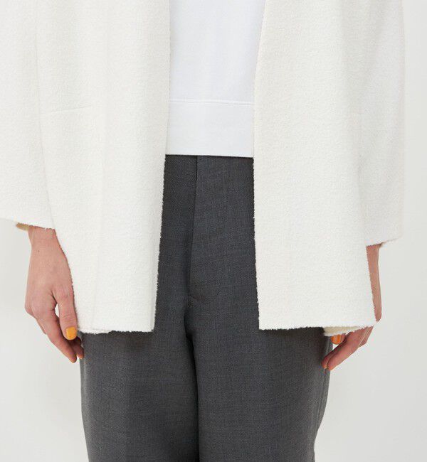 GALERIE VIE「ブークレダブルフェイス カラーレスジャケット」|ノーカラージャケット|