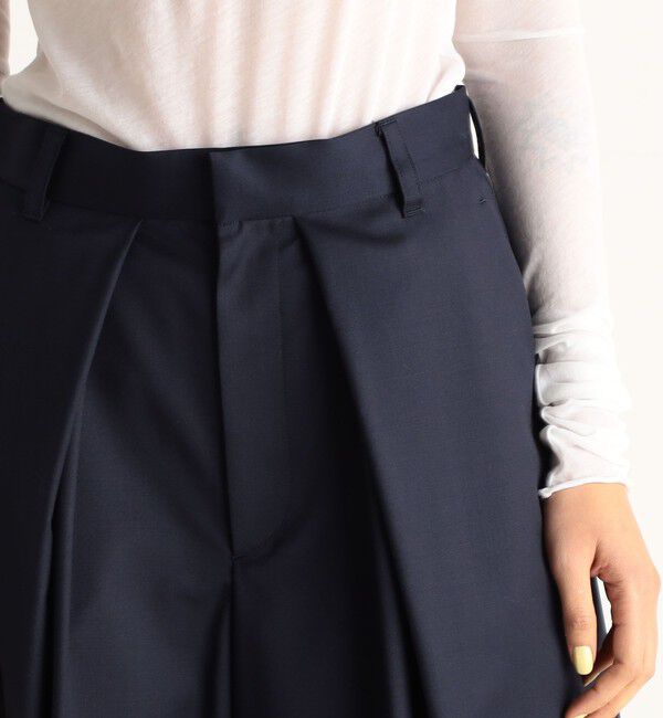 Edition「ゼニア タックワイドハーフパンツ」|キュロット|