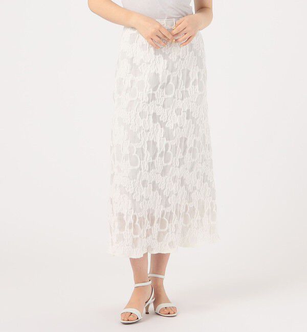 Ballsey「シャーリングジャカード セミマーメイドスカート」|フレア|