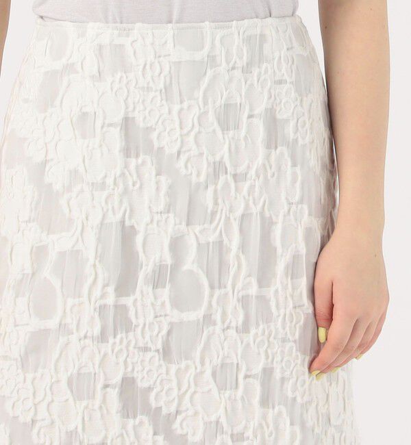 Ballsey「シャーリングジャカード セミマーメイドスカート」|フレア|