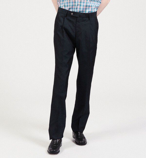 TOMORROWLAND MENS「コットンシルクタイプライター 1プリーツスラックス」|スラックス|