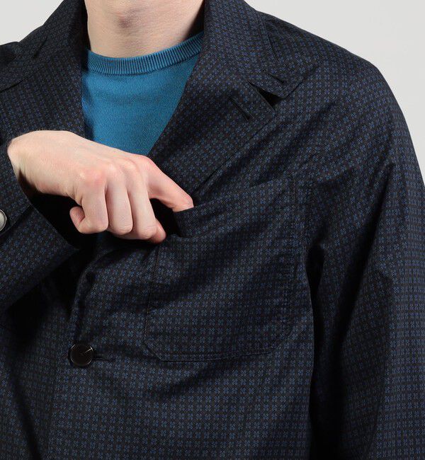 TOMORROWLAND MENS「コットンローン 小紋プリント ジャケットブルゾン」|テーラードジャケット|