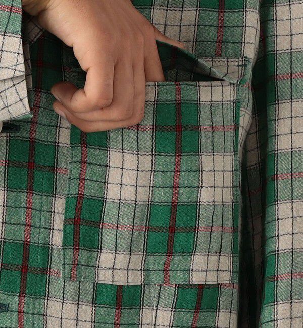 CABaN「CABaN リネン チェック3Pジャケット」|テーラードジャケット|