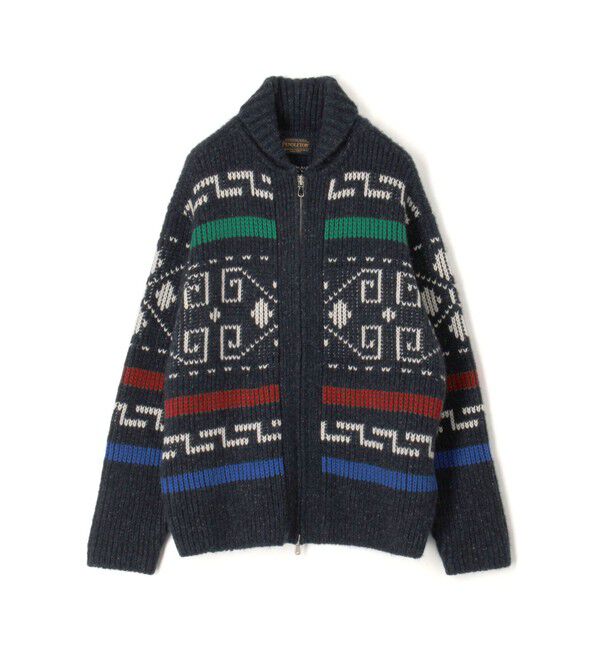 TOMORROWLAND MENS「【別注】PENDLETON カシミヤ ショールカラー カウチンニット」|ニット・セーター|68 ネイビー系