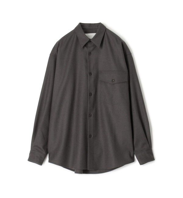 TOMORROWLAND MENS「2/90ミルドウール シャツ」|シャツ・ブラウス|17 チャコールグレー