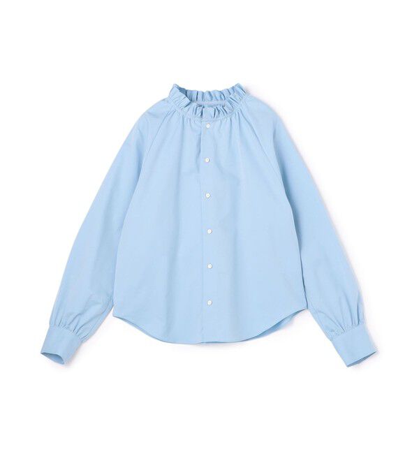 GALERIE VIE「クラシックポプリン ギャザーブラウス」|シャツ・ブラウス|63 ライトブルー