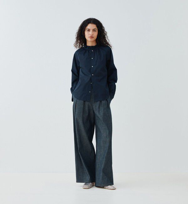 GALERIE VIE「クラシックポプリン ギャザーブラウス」|シャツ・ブラウス|