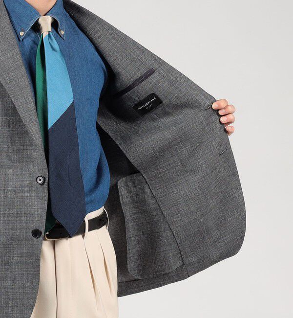 TOMORROWLAND MENS「ウールシルクリネン シングルブレステッド 2Bジャケット SUMMER TIME  LORO PIANA」|テーラードジャケット|