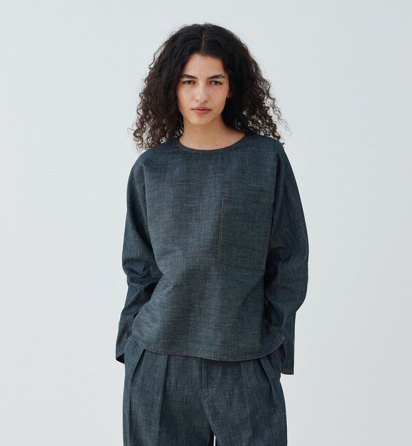 GALERIE VIE「ステイブルーデニム プルオーバーシャツ」|シャツ・ブラウス|