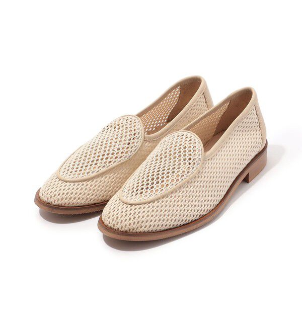 TOMORROWLAND GOODS「SOLOVIERE JACQUE NEW レザーメッシュ スリッポン」|その他|41 ライトベージュ