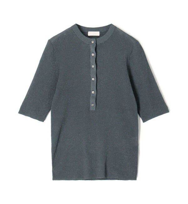 Ballsey「シアーラメリブ ヘンリーネックプルオーバー」|ニット・セーター|17 グレー