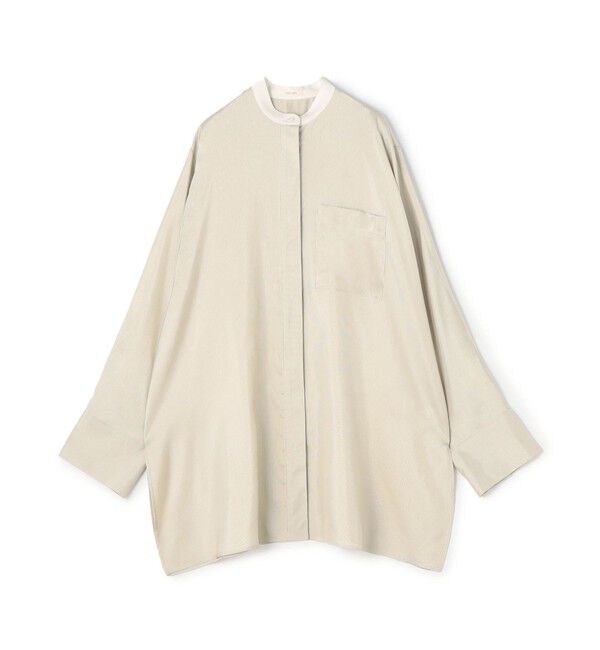 DES PRES「シルクストライプ バンドカラーシャツ」|シャツ・ブラウス|12 ホワイト系