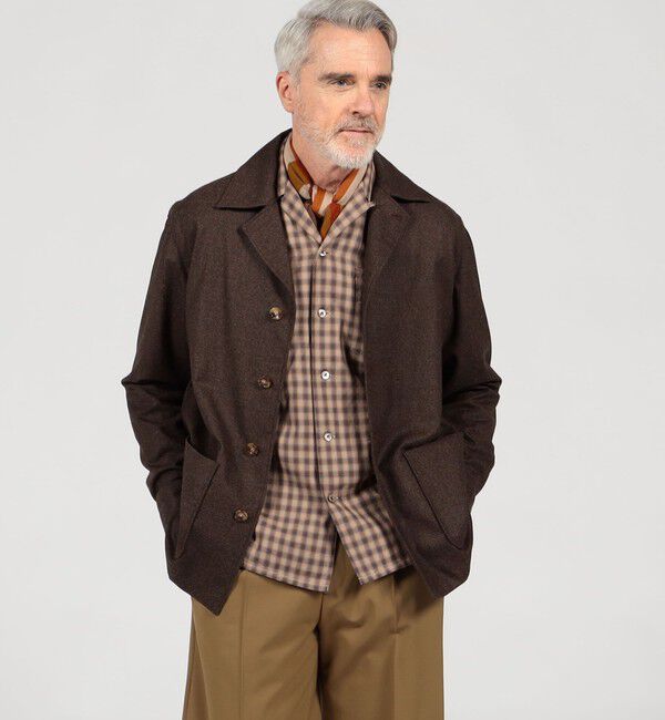 TOMORROWLAND MENS「TOMORROWLAND PILGRIM ウール ハンドカバーシャツ」|ブルゾン・スタジャン|