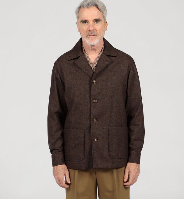 TOMORROWLAND MENS「TOMORROWLAND PILGRIM ウール ハンドカバーシャツ」|ブルゾン・スタジャン|