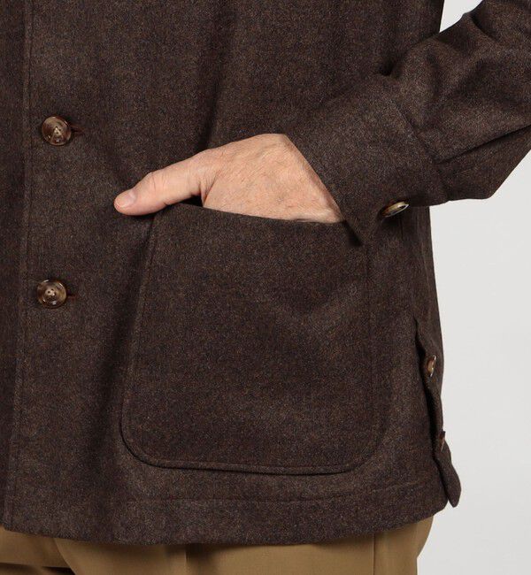 TOMORROWLAND MENS「TOMORROWLAND PILGRIM ウール ハンドカバーシャツ」|ブルゾン・スタジャン|