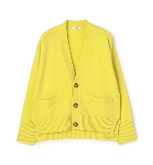 MACPHEE「NZ LAMBS Vネックカーディガン」|カーディガン|21 イエロー