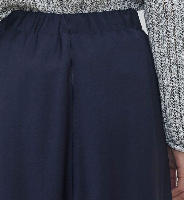 DES PRES「サテンジョーゼット セミマーメイドスカート」|フレア|