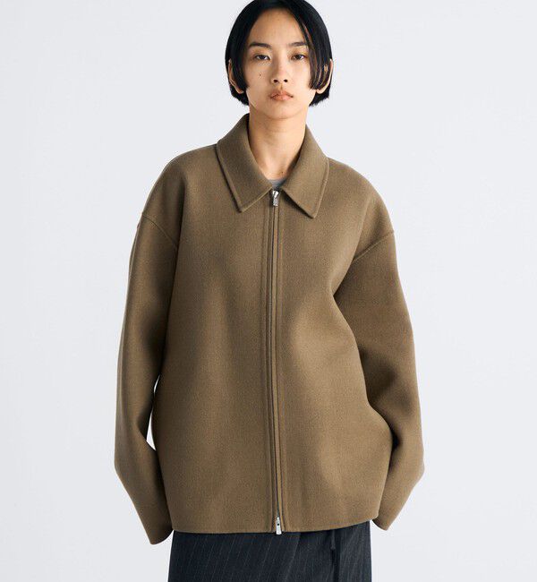 Edition「ウールカシミヤ ダブルフェイス ジップブルゾン」|その他|