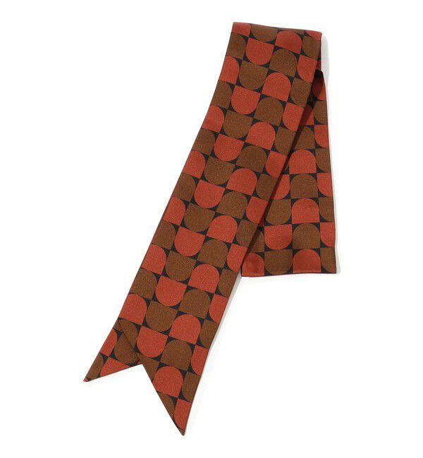 TOMORROWLAND GOODS「TOMORROWLAND ジオメトリック柄 シルクスカーフ」|バンダナ・スカーフ|46 ブラウン系