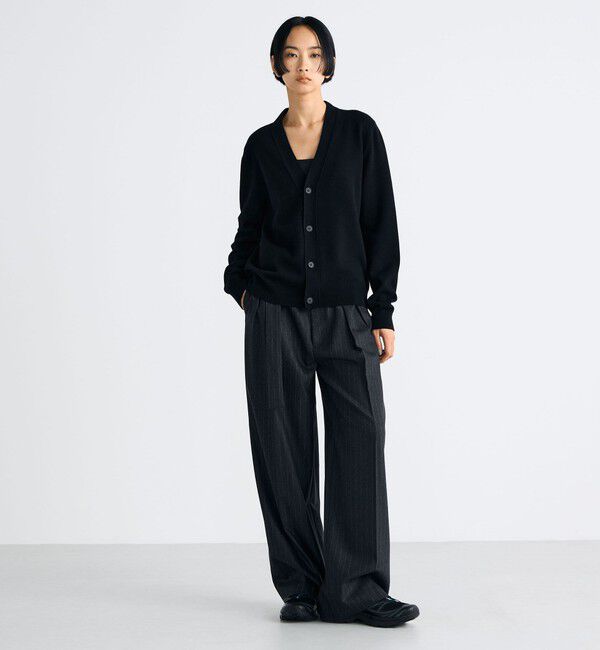 Edition「エクストラファインウール Vネックカーディガン」|カーディガン|