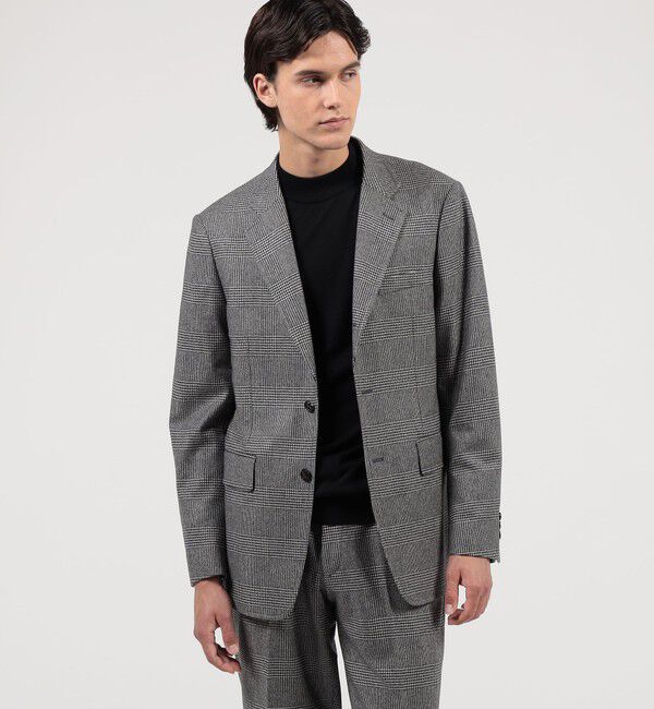TOMORROWLAND MENS「カレッジフランネルウール シングルブレステッド3Bジャケット」|テーラードジャケット|