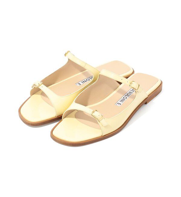 TOMORROWLAND GOODS「NEBULONI E.  SLIM BELT フラットサンダル」|サンダル|21 ライトイエロー