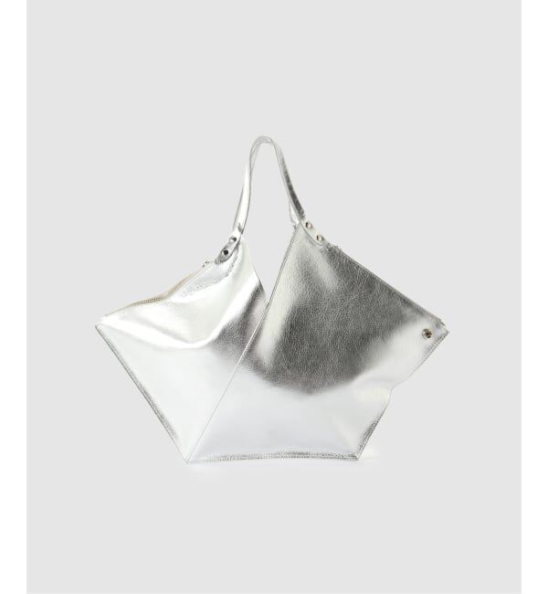  「【blancle/ ブランクレ】M.LETHER Rap flat tote」|トートバッグ|シルバー