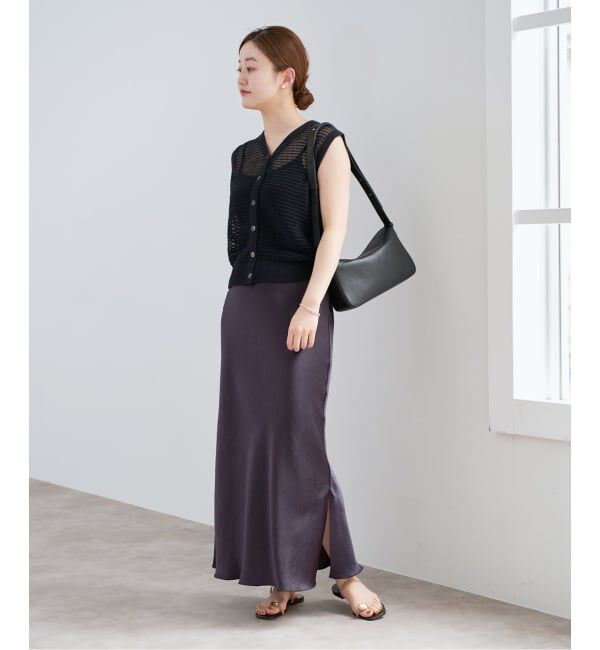 IENA「《追加10》ダブルサテンスカート」|スカート|