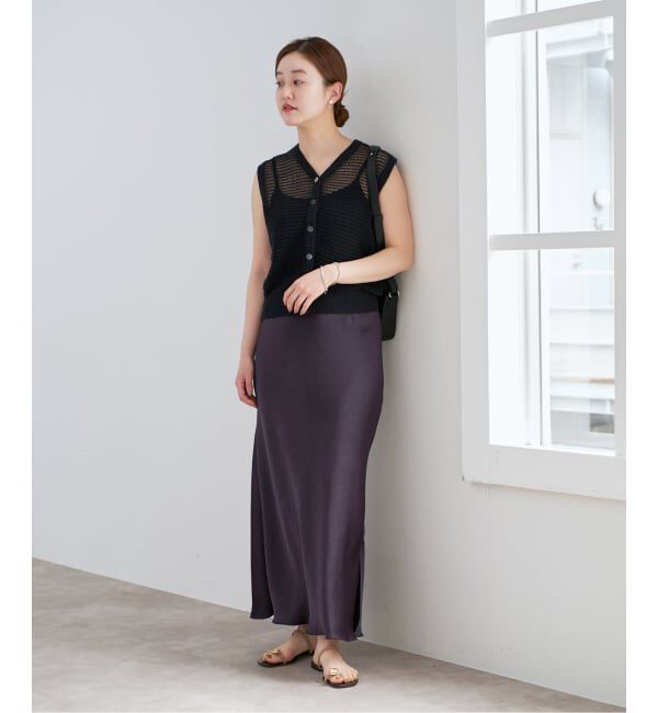 IENA「《追加10》ダブルサテンスカート」|スカート|