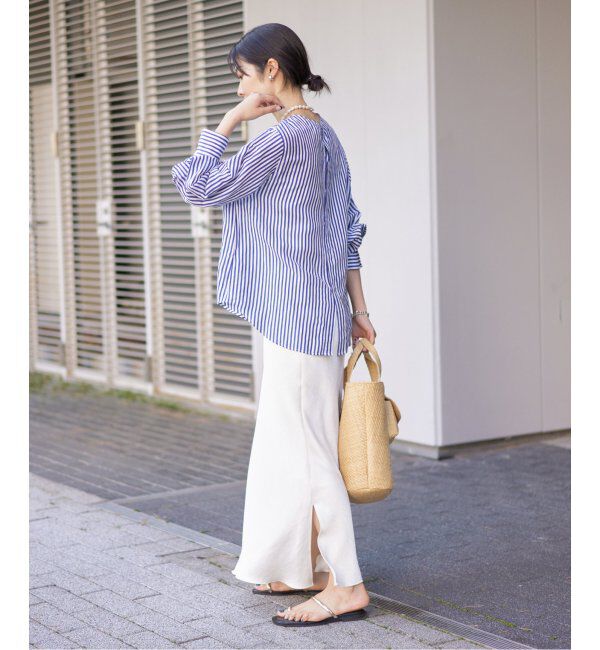 IENA「《追加11》ダブルサテンスカート」|スカート|