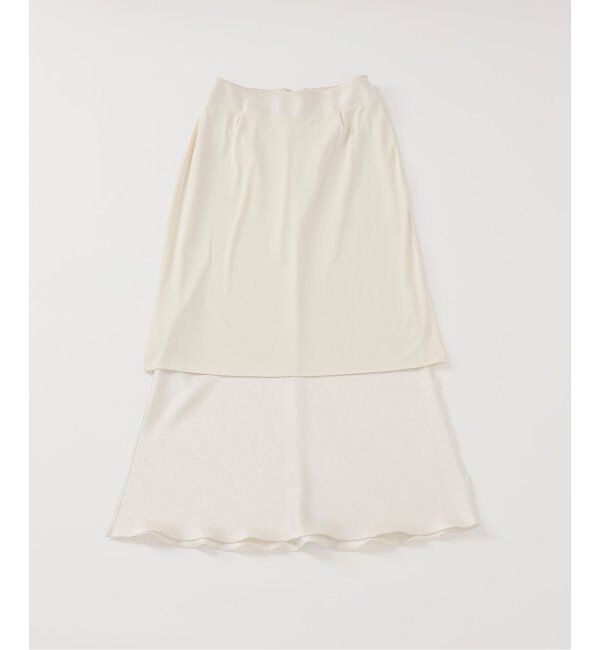 IENA「《追加11》ダブルサテンスカート」|スカート|