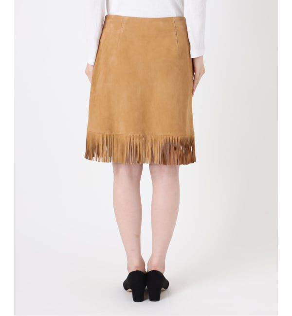 IENA LA BOUCLE「IENA LA BOUCLE レザーフリンジミニスカート」|スカート|