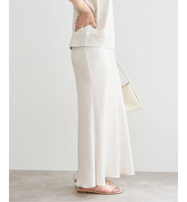 IENA「《追加13》ダブルサテンスカート」|スカート|