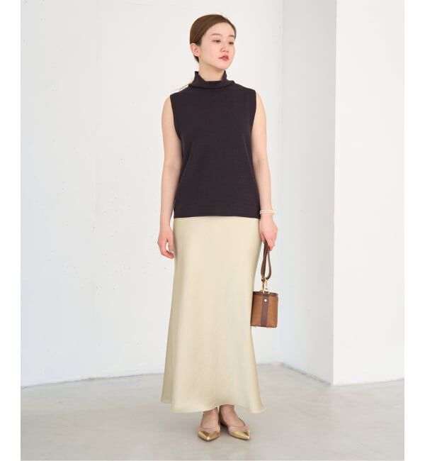 IENA「《追加13》ダブルサテンスカート」|スカート|