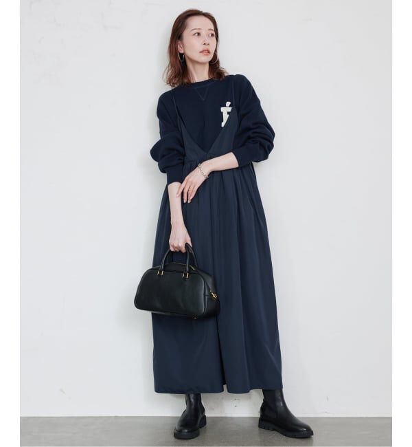 SLOBE IENA「《WEB限定/追加》タフタギャザーキャミワンピース」|ワンピース|