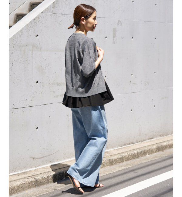 IENA「《追加2》LEVITAクルーカーディガン」|カーディガン|