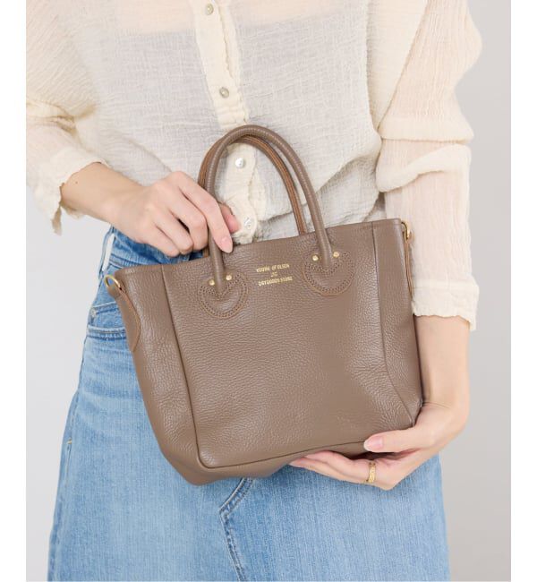 IENA「《WEB限定》YOUNG&OLSEN EMBOSSED LEATHER D TOTE S バッグ YO2601-GD003」|トートバッグ|ベージュ