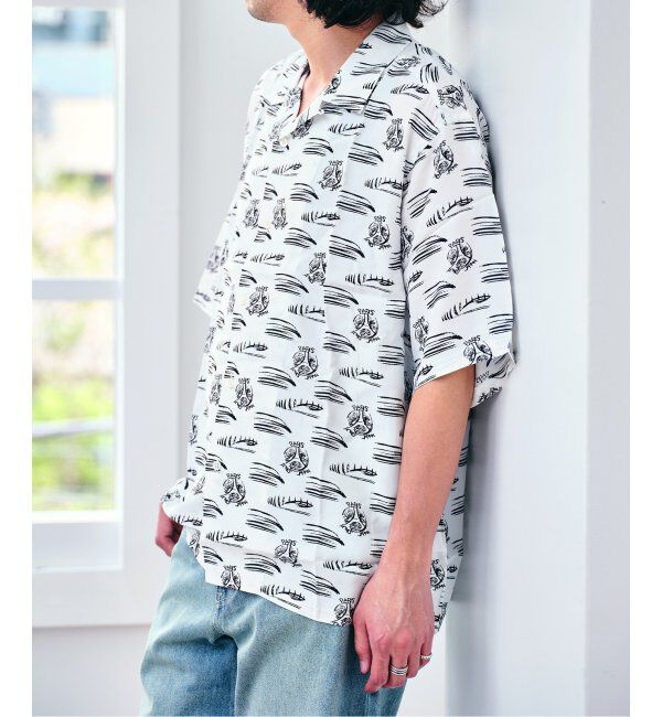 Paris Saint-Germain「【隈 研吾 &times; Paris Saint-Germain】グラフィックプリント オープンカラーシャツ」|シャツ・ブラウス|