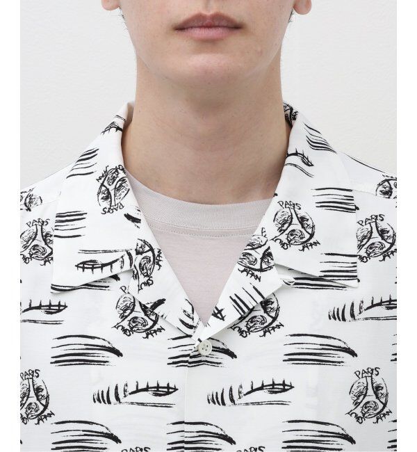 Paris Saint-Germain「【隈 研吾 &times; Paris Saint-Germain】グラフィックプリント オープンカラーシャツ」|シャツ・ブラウス|