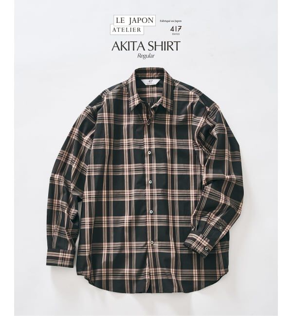 417 EDIFICE「LE JAPON ATELIER Akita | レギュラーシャツ」|シャツ・ブラウス|ブラック A