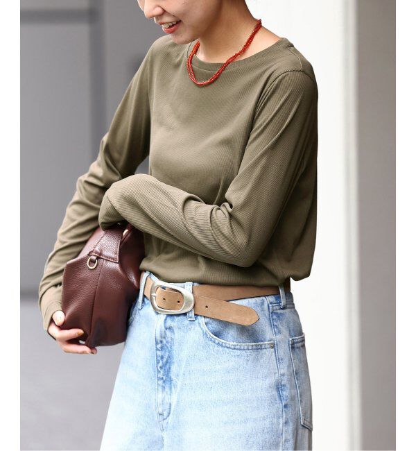 JOURNAL STANDARD relume「《追加3》ソフトテレコクルーネックロングTEE」|Tシャツ・カットソー|