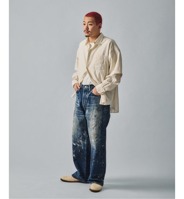 J.S.Homestead「J.S.Homestead / エイジングデニム ワイド5ポケ ペイント」|デニム|
